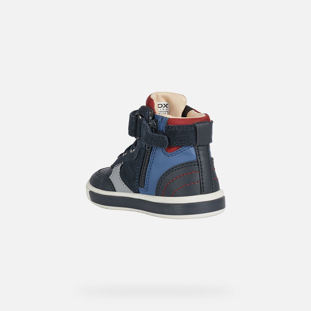 Geox Sneakers Navy/Red Trottola Boy - Geox Baby Shoes - RSDPQG460